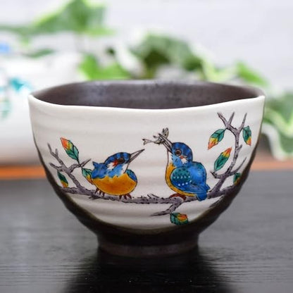 【made in japan】
Stylish Kutani Ceramic Rice Bowl, "Kawasei" for Chazuke, Elegant Japanese Tableware, Premium Gift for Birthday, Traditional Design for Dining