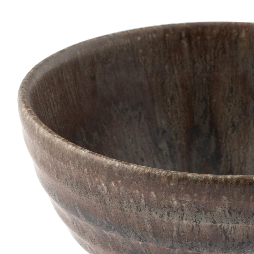 【Made in Japan】Marui Pottery Shigaraki-style Unique Rice Bowl, 11cm Diameter, Black Glaze, Ideal for Serving Rice, Model MR-3-4534
