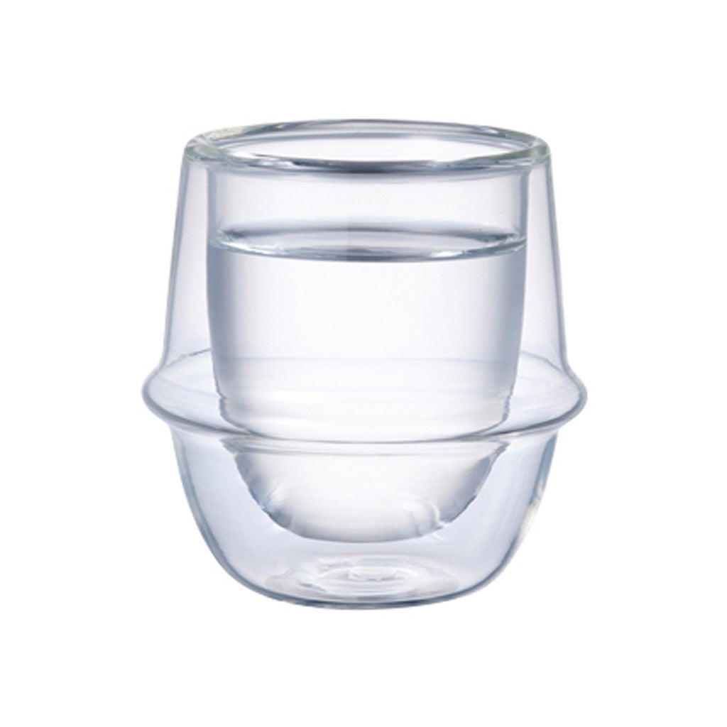 KINTO KRONOS Double Wall Espresso Cup 80ml, Heat-Resistant Glass, Microwave and Dishwasher Safe, Gift, Present, 23104