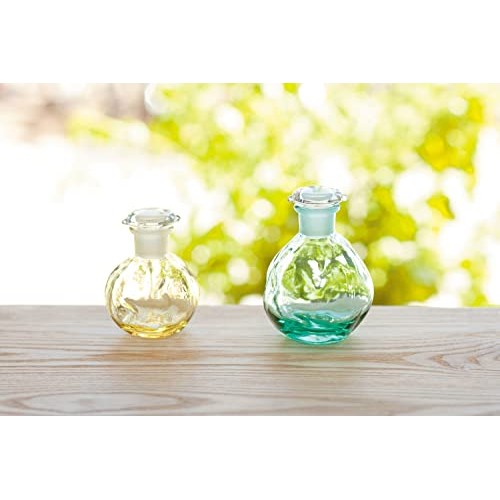 ADERIA Tebineri Soy Sauce Dispenser TR 145ml Made in Japan in Gift Box Glass Tabletop Condiment Holder Perfume Bottle No Drips or Leaks for Soy Sauce, Vinegar, Chili Oil, Spices, Oil Colorful Green F75125