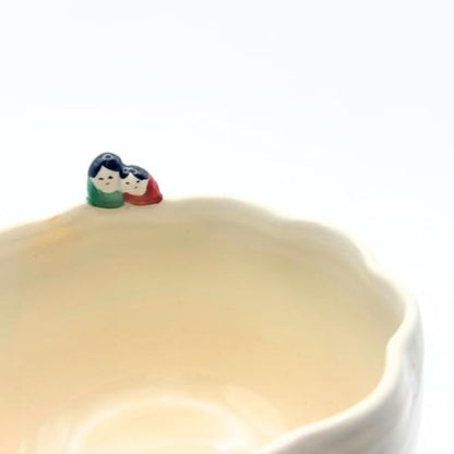 【made in japan】
Japanese Tea Ceremony Matcha Bowl - Handmade in Kyoto, Fireworks Design by Kouyou Takenaka, Perfect Gift, Dimensions: 11cm (D) x 8.5cm (H), Authentic Japanese Ceramics