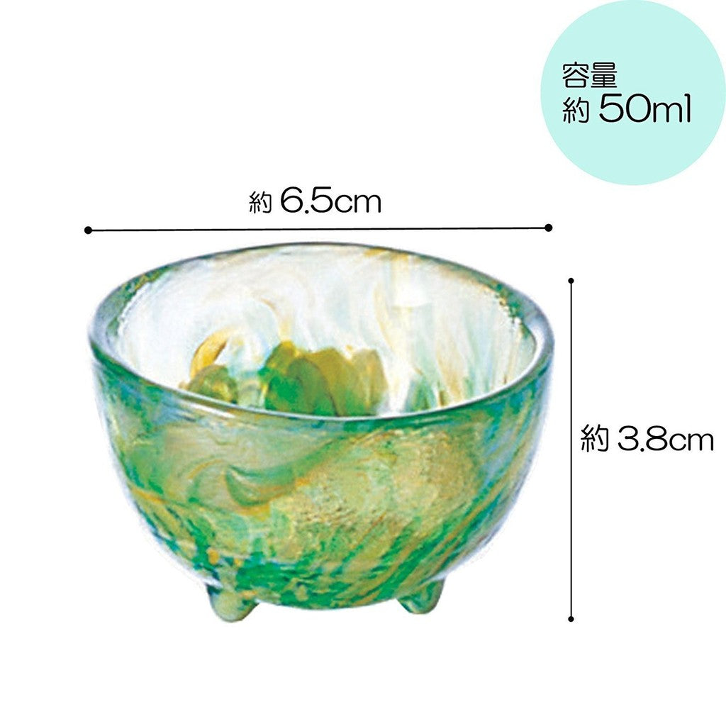 ADERIA Tsugaru Glass Sake Cup "Kino-me" C-2 50ml Made in Japan in a Decorative Box - Ochoko Sake Glass for Japanese Sake - Stylish Gift for Women - Ideal for Mother's Day, Father's Day, Couples, Men - Housewarming Celebration, Weddings, Greetings, Retirem