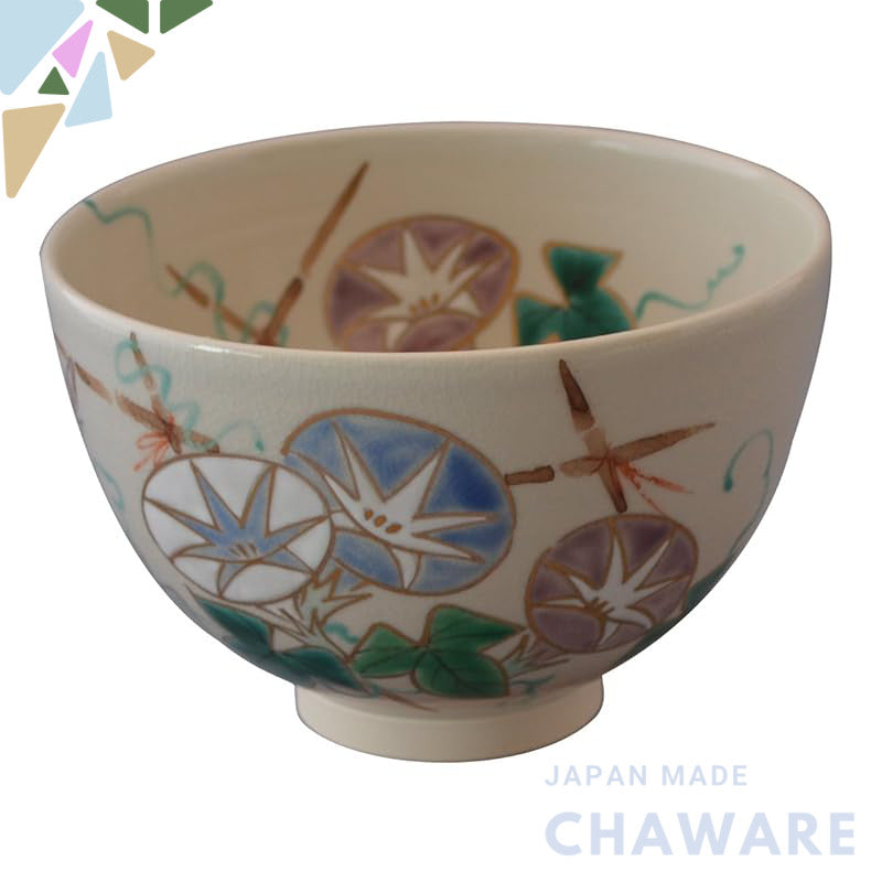 【made in japan】
Kyoto and Seigyo Shōhō Matcha Bowl, Morning Glory Design K2-2, Traditional Japanese Ceramics for Tea Cer