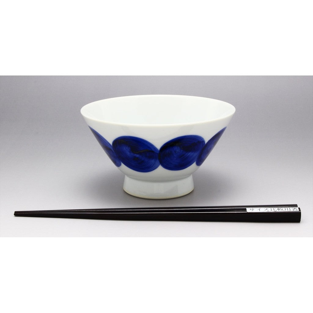 【made in japan】
Hasami Ware Round Pattern Connect Bowl - Kura Wanka Rice Bowl, Microwave Safe, Blue - Made in Japan, Perfect for Serving Rice and Tea