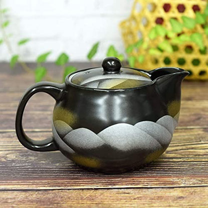 【made in japan】
Waza no Kura Stylish Teapot, Kutani Ware, Ceramic Pot with Strainer, Japanese Tableware, Beautiful Design, Authentic Japanese Craftsmanship, Perfect for Tea Lovers, Made in Japan