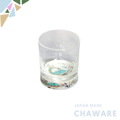 【made in japan】
Yamachika Tai Kutani Porcelain Rock Glass - Indian Peacock Design, Unique Japanese Craftsmanship for Ele