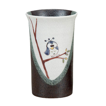 【made in japan】
Waza no Kura Kutani Porcelain Owl Beer Glasses Pair - Stylish Japanese Tableware, Ceramic Drinkware, Authentic Made in Japan, Perfect Gift.