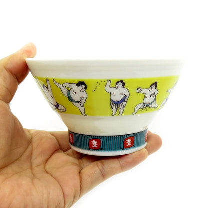 【made in japan】
Waza no Kura Kutani-yaki Chendan Rice Bowl with Sumo Wrestler Design, Stylish Ceramic Tableware, Perfect for Japanese Cuisine, Ideal Birthday Gift or Present.