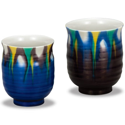 【made in japan】
Couple's Teacups and Bowls Set - Kutani Porcelain Tableware, Glaze Finish, Japanese Brand, Made in Japan, Perfect for Traditional Dining.