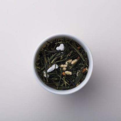 Ichihado Tea Shop Premium Genmaicha Green Tea 200g Bag - Authentic Japanese Roasted Rice Tea for a Rich, Flavorful Experience. Enjoy the Perfect Blend of Quality Ingredients!