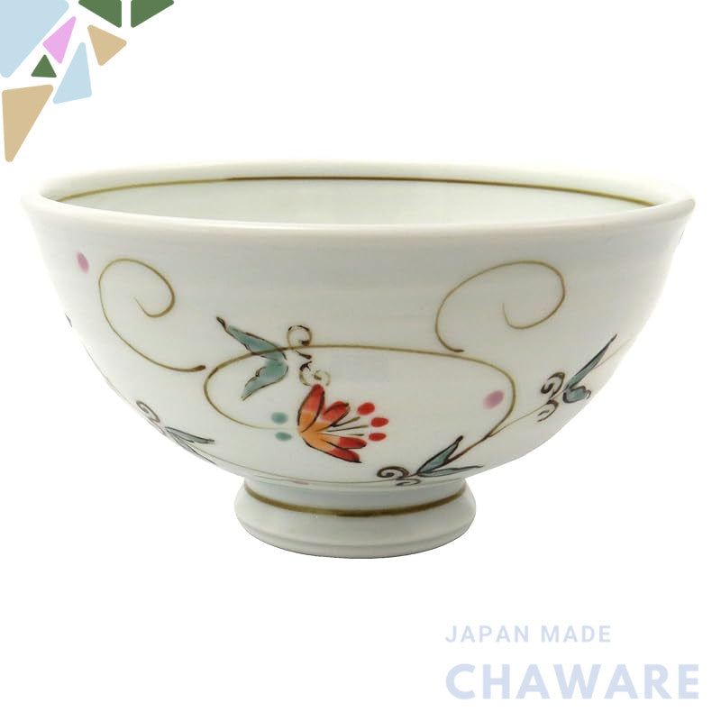 【made in japan】
Tateyamado Hasami Ware Issēi Tōki Sarasa Karakusa Small Rice Bowl, Perfect for Daily Use and Elegant Din