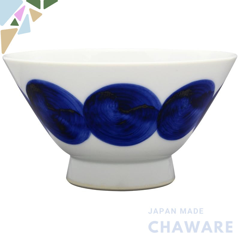 【made in japan】
Hasami Ware Round Pattern Connect Bowl - Kura Wanka Rice Bowl, Microwave Safe, Blue - Made in Japan, Per