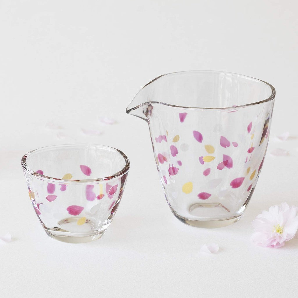 ADERIA Haruiro Japanese Sake Tableware Gift Set - Elegant and Stylish Japanese Made Sake Cups and Glasses for Special Occasions