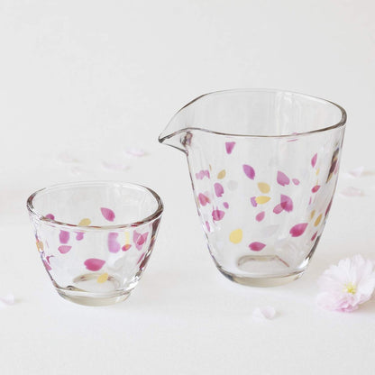 ADERIA Haruiro Japanese Sake Tableware Gift Set - Elegant and Stylish Japanese Made Sake Cups and Glasses for Special Occasions