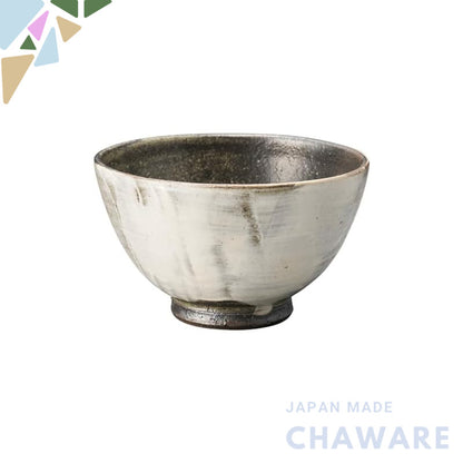 【made in japan】
Marui Seito Shigaraki Ware Hechimon Rice Bowl, Approx. 11cm Diameter, White Wave Design, Ideal for Servi