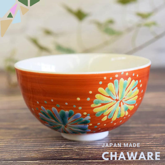 【made in japan】
Stylish Japanese Kutani Porcelain Rice Bowl by Waza no Kura, perfect for serving rice. A high-quality ta