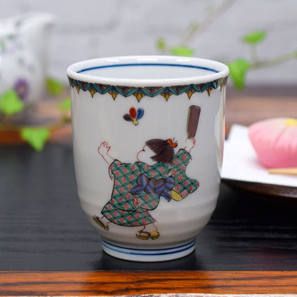 【made in japan】
Stylish Kutani-yaki Tea Cup, Warabe Ceramic Teacup, Japanese Tableware, High-Quality Pottery, Authentic Japanese Made. Perfect for tea lovers and collectors!