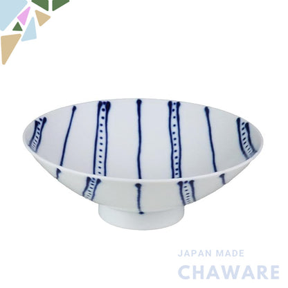 Hakusan Pottery Flat Tea Bowl Blue (Approx.) φ15×5.3cm ST-28 Designed by Masahiro Mori Hasami Ware Made in Japan