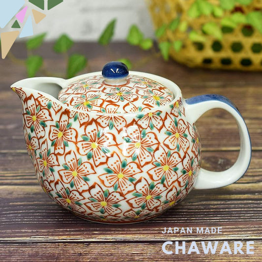 【made in japan】
Stylish Japanese Tableware - Kutani Ware Teapot with Flower Pattern, Includes Strainer, High-End Ceramic