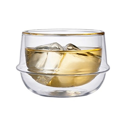 KINTO KRONOS Double Wall Teacup 200ml, Heat-Resistant Glass, Microwave and Dishwasher Safe, Gift Item 23105