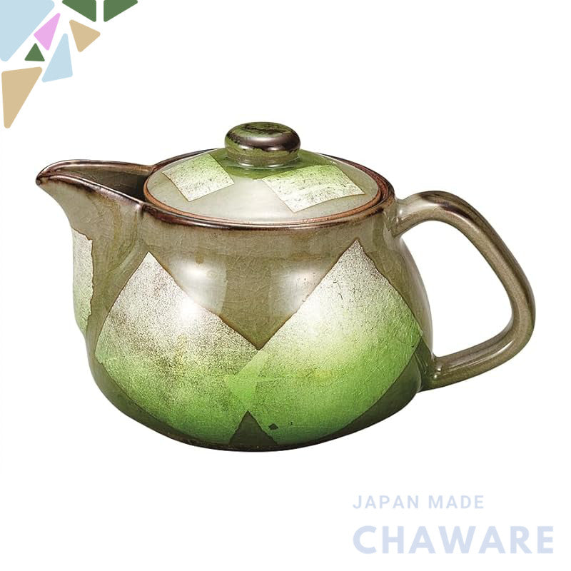 【made in japan】
Kutani Ware Iwataya Silver Glazed Teapot with Fine Dragon Design (Mesh Included) K9-631 for Elegant Tea 