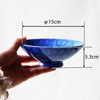 Hakusan Porcelain Flat Tea Bowl Blue (Approx.) φ15×5.3cm FI-7 Designed by Masahiro Mori Hasami Ware Made in Japan