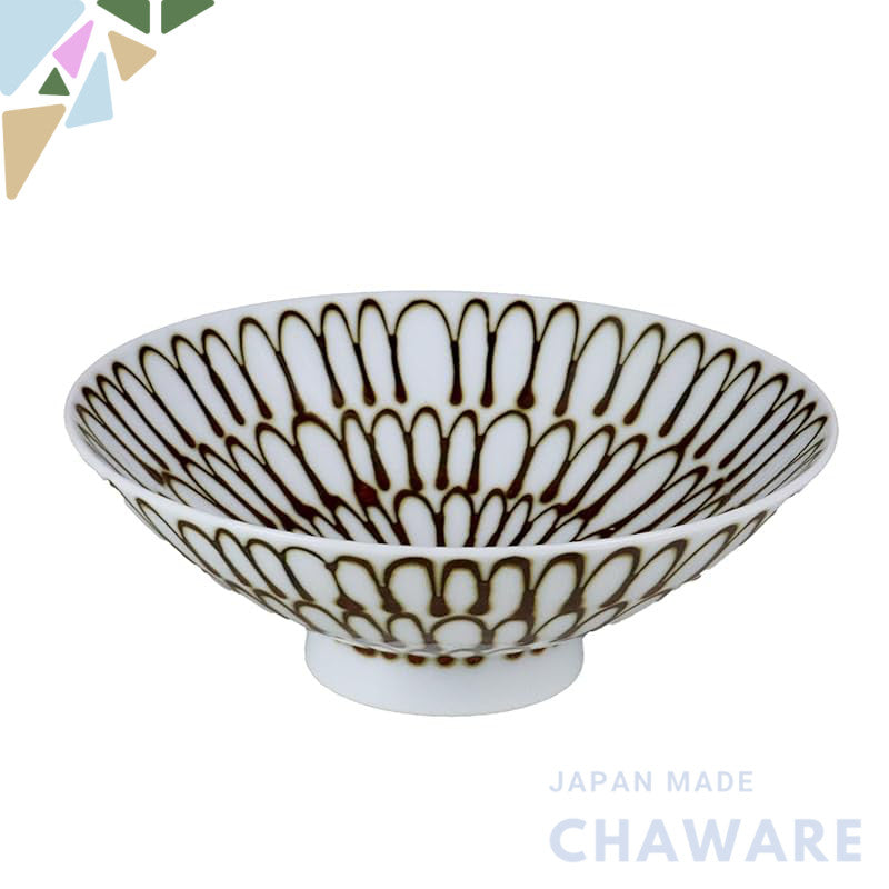 Hakusan Porcelain Flat Tea Bowl (Approx.) φ15×5.3cm Q-54 Designed by Masahiro Mori Hasami Ware Made in Japan