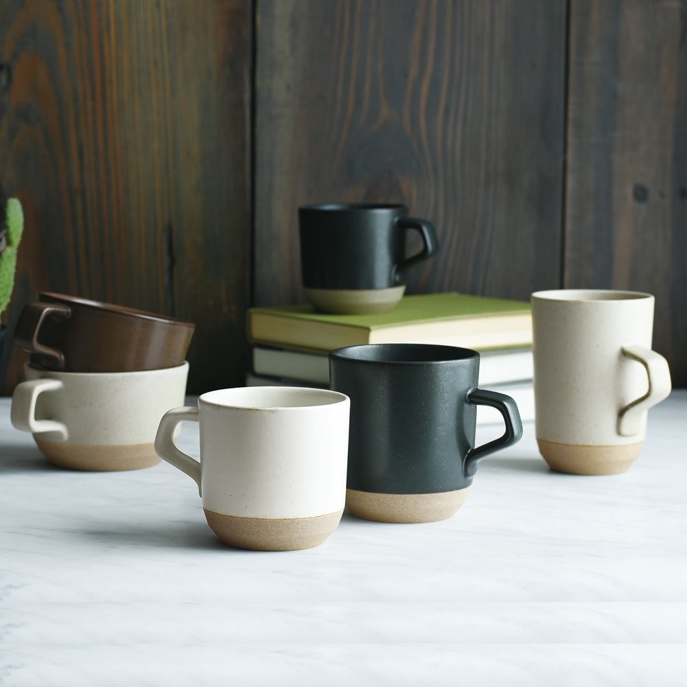 KINTO CLK-151 Wide Mug 400ml White, Microwave and Dishwasher Safe, 29525