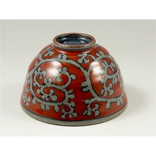 [Made in Japan] Arita Hasami Ware Shofuko Kiln Arabesque Pattern Matcha Bowl Set (Couple Tea Bowls) 20624 - Perfect for Traditional Japanese Tea Ceremonies and Gifts.