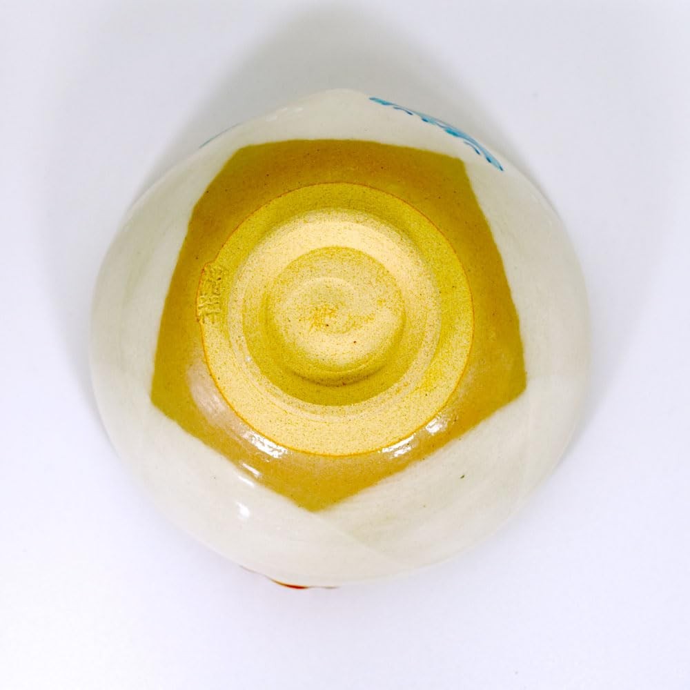 [made in Japan] Japanese Tea Ceremony Matcha Bowl, Handcrafted Kyoyaki Ceramic with Crab Design, Made in Japan by Takennaka Kosho, Ideal Gift, 14cm Diameter x 6.5cm Height. Perfect for Matcha Lovers.