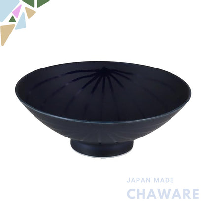 Hakusan Porcelain Flat Tea Bowl, Navy Blue (Approx.) φ15×5.3cm U-15, Designed by Masayoshi Mori, Hasami Ware, Made in Ja
