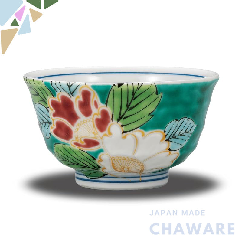 【made in japan】
Kuzan Stylish Small Green Kutani Rice Bowl - High-Quality Japanese Tableware, Perfect for Gifts and Birt