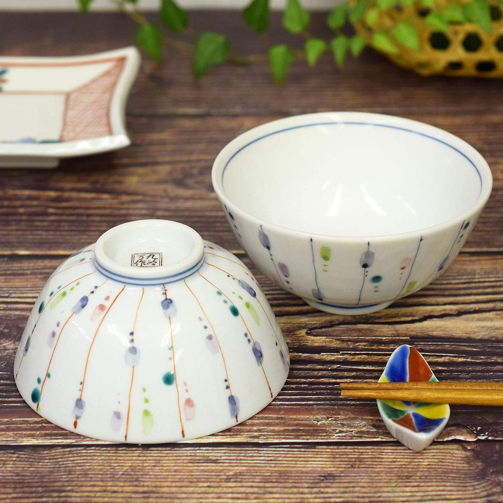 【made in japan】
Stylish Pair of Rice Bowls by Wazakura - Kutani Ceramics, Premium Quality Japanese Tableware, Perfect Wedding Gift, Celebrating Special Occasions like Milestone Birthdays, Made in Japan