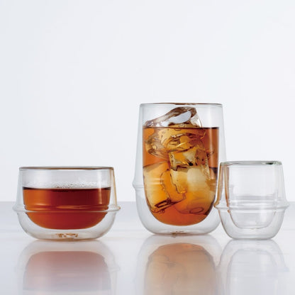KINTO KRONOS Double Wall Espresso Cup 80ml, Heat-Resistant Glass, Microwave and Dishwasher Safe, Gift, Present, 23104