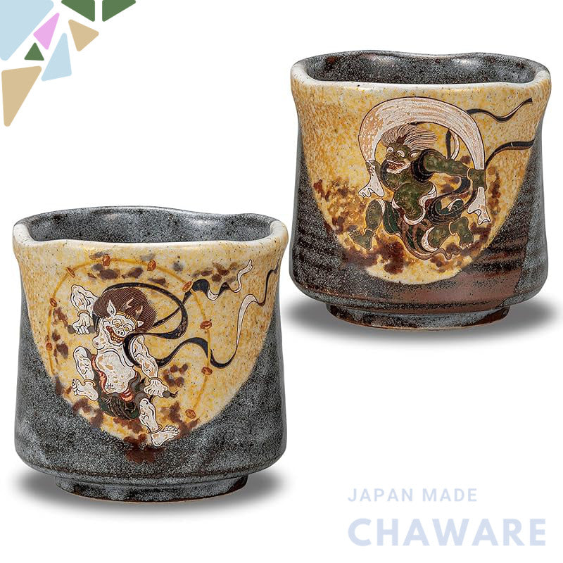 【made in japan】
Stylish Pair of Kutani Ware Tea Cups by Waza no Kura - Perfect for Couples, Japanese Brand, Ideal for We