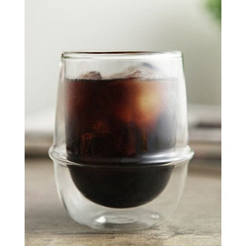 KINTO KRONOS Double Wall Coffee Cup 250ml Heat-Resistant Glass Microwave and Dishwasher Safe Gift Present 23107
