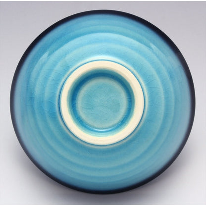 【made in japan】
Mino Ware Higashiyama Kiln "Turquoise Blue" Rice Bowl - Stylish Large Tea Bowl, Diameter approx. 11cm, Height 6cm, Japanese Tableware, Made in Japan, Ideal for Rice and Tea.