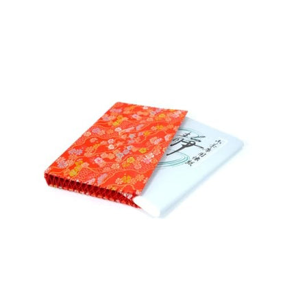 Tea ceremony practice set, includes: napkin holder, napkin (Shizuka), red silk cloth, fan (5-inch white bamboo), toothpick holder with resin toothpicks, Ura Senke style, for women.