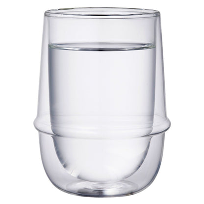 KINTO KRONOS Double Wall Iced Tea Glass 350ml Heat-Resistant Glass Microwave and Dishwasher Safe Gift Present 23106