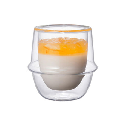 KINTO KRONOS Double Wall Espresso Cup 80ml, Heat-Resistant Glass, Microwave and Dishwasher Safe, Gift, Present, 23104