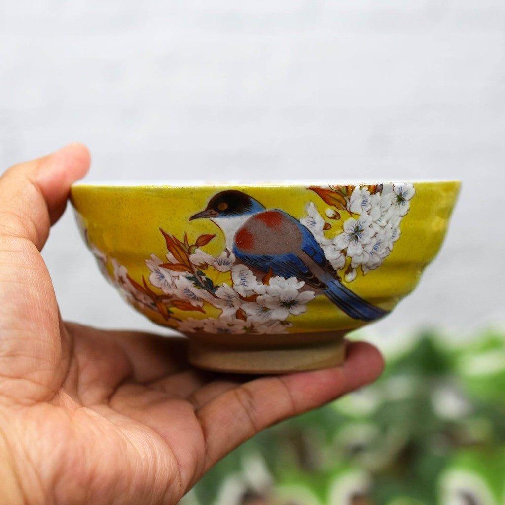 【made in japan】
Waza no Kura Pair Rice Bowls – Stylish Japanese Tableware, Kutani Porcelain, Couple's Set, Yoshidaya Yamazakura with Birds, High-Quality Ceramic, Japanese Made, Perfect Wedding, 60th, 70th, 77th, and 88th Birthday Celebration Gift.