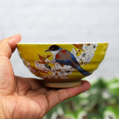 【made in japan】
Waza no Kura Pair Rice Bowls – Stylish Japanese Tableware, Kutani Porcelain, Couple's Set, Yoshidaya Yamazakura with Birds, High-Quality Ceramic, Japanese Made, Perfect Wedding, 60th, 70th, 77th, and 88th Birthday Celebration Gift.