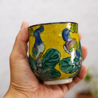 【made in japan】
Waza no Kura Pair of Stylish Japanese Kutani Tea Cups - Elegant Yoshidaya Ceramic Teacups for Couples - Traditional Japanese Tableware, Made in Japan