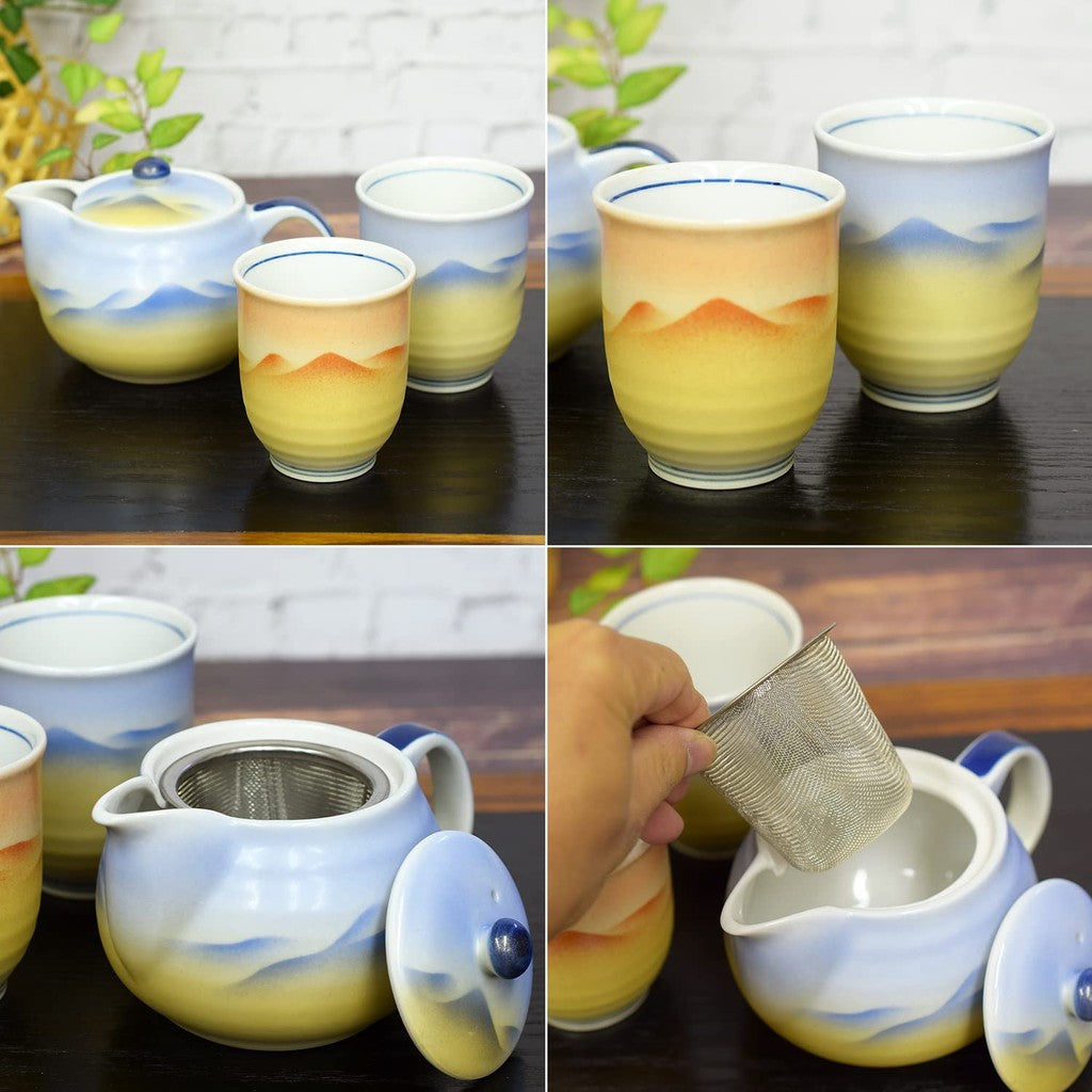 【made in japan】
Pair of Kutani Ceramic Tea Cups and Teapot Set, Japanese Kutani Ware, Traditional Japanese Tableware, Made in Japan. Perfect for Tea Lovers.