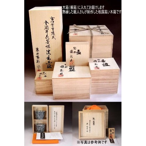 【made in japan】
Premium Arita Porcelain Rice Bowls Crafted by Artisan | Unique Kiln-Change Gold-Plated Plum Blossom Design | Fujii Kinsai Pair Set
