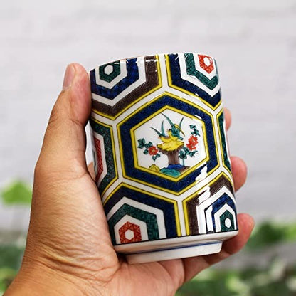 [made in Japan] Kura Collection Stylish Kutani Ware High-Quality Teacup, Antique Kutani Ceramic, Japanese Tableware, Made in Japan. Perfect for tea lovers and collectors.