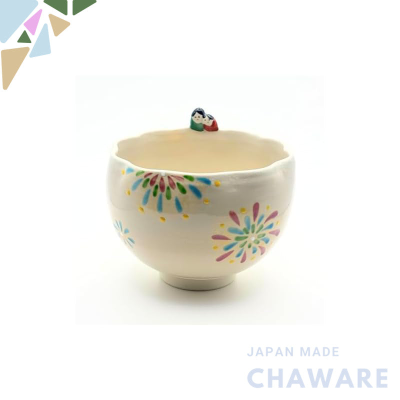 【made in japan】
Japanese Tea Ceremony Matcha Bowl - Handmade in Kyoto, Fireworks Design by Kouyou Takenaka, Perfect Gift