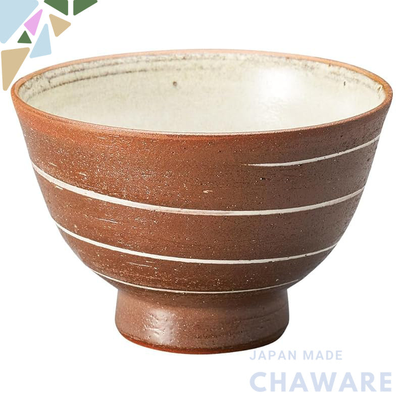 【made in japan】
Marui Seito Shigaraki Ware Hechimon Rice Bowl, Spiral Red, Diameter Approximately 10cm, Ideal for Servin