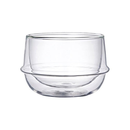 KINTO KRONOS Double Wall Teacup 200ml, Heat-Resistant Glass, Microwave and Dishwasher Safe, Gift Item 23105