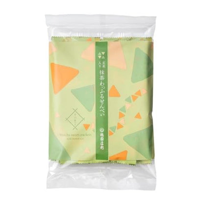 Brown Rice Matcha Waffle Senbei - Freshly Brewed Tea from Kyoto, Gion. Perfect Gift for Ochugen Season. Includes Matcha and Cold Brew Tea.